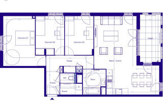  Appartement � vendre 4 pi�ces 90 m�