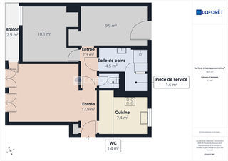  Appartement � vendre 3 pi�ces 54 m�