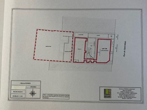 Murs Rennes 55 m&sup2; 214000 35000 Rennes