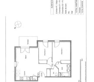  Appartement � louer 3 pi�ces 56 m�