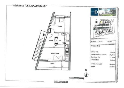   LES AQUARELLES 18 Appartement - 2 pi�ce(s) - 42 m�