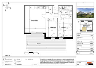  Appartement � vendre 3 pi�ces 63 m�