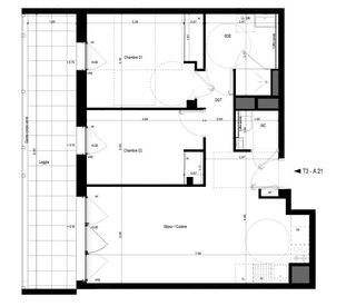  Appartement � vendre 3 pi�ces 59 m�