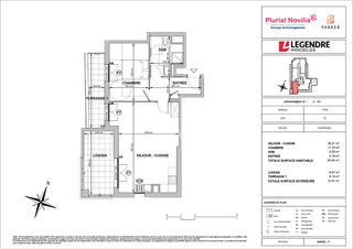  Appartement � vendre 3 pi�ces 51 m�