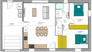  Maison � vendre 3 pi�ces 63 m�