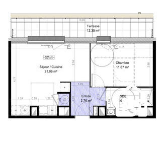  Appartement � vendre 2 pi�ces 42 m�