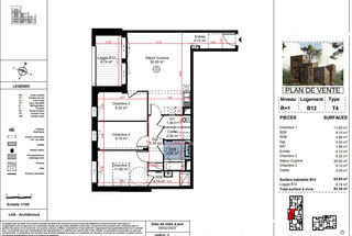  Appartement � vendre 4 pi�ces 84 m�