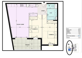  Appartement � vendre 3 pi�ces 66 m�