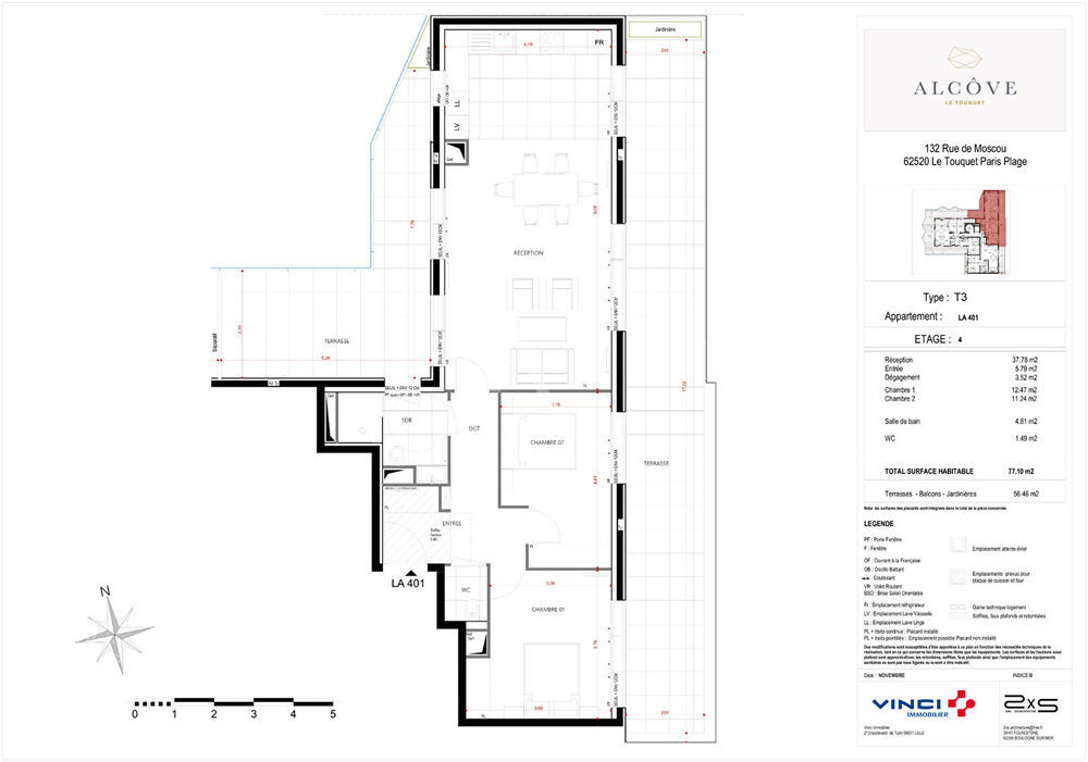 � vendre  Appartement Le Touquet-Paris-Plage (62520)
