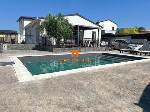   Charmant village ! Villa de plain-pied r�cente avec piscine, pergola et garage Maison - 4 pi�ce(s) - 86 m�
