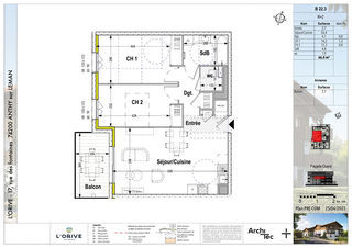  Appartement � vendre 3 pi�ces 66 m�