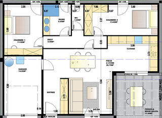  Maison � vendre 3 pi�ces 75 m�