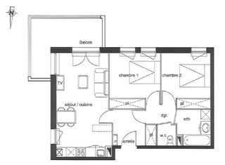  Appartement � vendre 3 pi�ces 55 m�