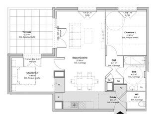  Appartement � vendre 3 pi�ces 62 m�