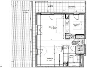  Appartement � vendre 3 pi�ces 59 m�