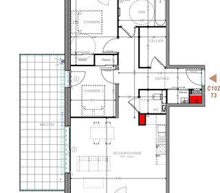  Appartement � vendre 3 pi�ces 74 m�