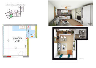  Appartement � vendre 1 pi�ce 24 m�