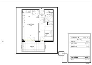  Appartement � vendre 2 pi�ces 45 m�