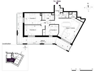  Appartement � vendre 4 pi�ces 77 m�