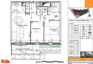  Appartement � vendre 3 pi�ces 62 m�