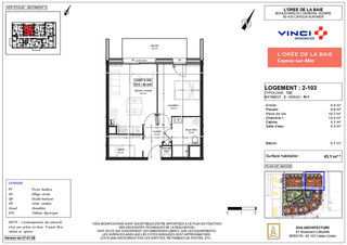  Appartement � vendre 2 pi�ces 43 m�