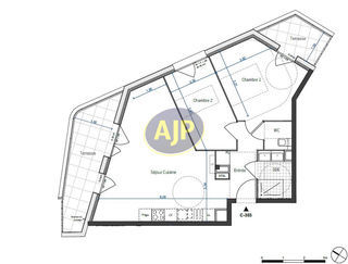  Appartement � vendre 3 pi�ces 65 m�