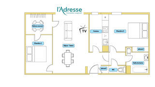  Appartement � vendre 3 pi�ces 55 m�