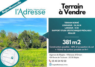  Terrain � vendre 381 m�