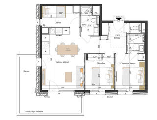  Appartement � vendre 3 pi�ces 61 m�