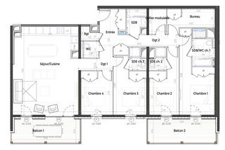  Appartement � vendre 5 pi�ces 135 m�