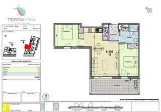  Appartement � vendre 3 pi�ces 51 m�