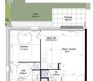  Appartement � vendre 2 pi�ces 44 m�