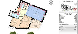  Appartement � vendre 3 pi�ces 61 m�