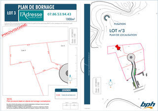  Terrain � vendre 1000 m�