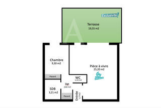  Appartement � vendre 2 pi�ces 43 m�