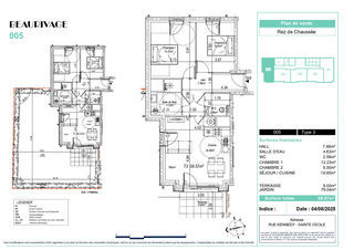  Appartement � vendre 3 pi�ces 57 m�