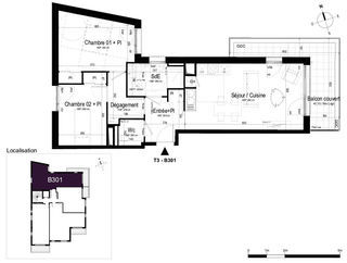  Appartement � vendre 3 pi�ces 62 m�