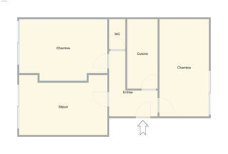  Appartement � vendre 3 pi�ces 56 m�