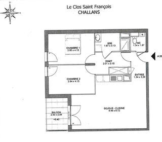  Appartement � louer 3 pi�ces 66 m�