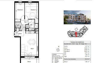  Appartement � vendre 3 pi�ces 1 m�