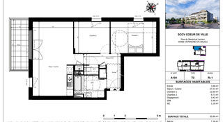  Appartement � vendre 3 pi�ces 63 m�