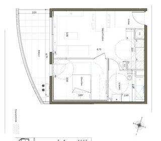  Appartement � vendre 2 pi�ces 44 m�