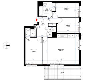  Appartement � vendre 4 pi�ces 81 m�