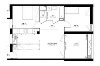  Appartement � vendre 3 pi�ces 61 m�