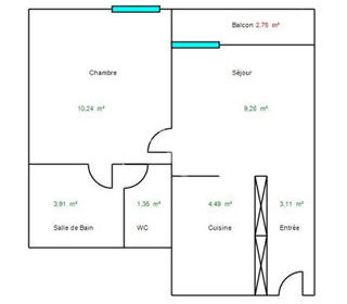  Appartement � vendre 2 pi�ces 32 m�