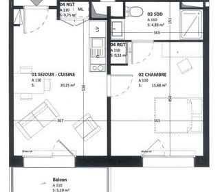  Appartement � vendre 2 pi�ces 42 m�