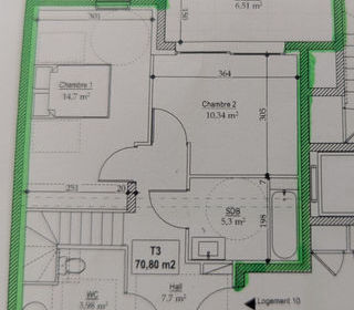  Appartement � vendre 3 pi�ces 71 m�