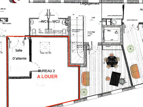 Bureau climatis&eacute; de 48 m2 avec ascenseur  et salle d'attente privative 847 83470 Saint maximin la sainte baume