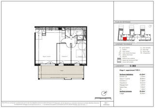  Appartement � vendre 3 pi�ces 63 m�