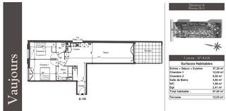  Appartement � louer 3 pi�ces 68 m�